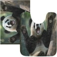 thumbnail image 1 of Dreamtimes Bathroom Rug Set 2 Pieces Cute Panda Soft and Absorbent Bathroom Floor Mat Non Slip Commode Contour Rug Plush Bath Mat Set, Machine Washable and Easier to Dry, 1 of 7