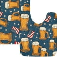 thumbnail image 1 of Dreamtimes Bathroom Rug Toiletry Mat Set American Mug Flag Print, Soft Absorbent Bath Rug and U-Shaped Contour Toilet Rug, Non-Slip Bath Carpet Bath Mats for Bathroom 17.3"x13.4"+23.6"x15.7", 1 of 5