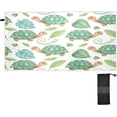 thumbnail image 1 of Dreamtimes Beach Towels Watercolor Turtle Animals Camping Towels Tropical Plants Leaves Sand Free Beach Towel, 30"x60" Large Beach Towels Quick Dry Bath Travel Towels Pool Yoga Beach Mat for Men Women, 1 of 7