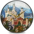 thumbnail image 1 of Dreamtimes Beautiful Castle Pattern Wall Clock Silent Non Ticking 10 Inch Round Easy to Read for Home Office School Clock, 1 of 7