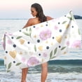 thumbnail image 1 of Dreamtimes Beautiful Flower Beach Towel Quick Dry Absorbent Bath Towels Sandproof Lightweight Towel for Gym Yoga Sports Swimming 31x71in, 1 of 7