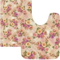 thumbnail image 1 of Dreamtimes Beautiful Flowers Bathroom Rug Set 2PCS Ultra Soft Bath Rugs, Non Slip Absorbent Shaggy Bath Mat Set with U-Shaped Toilet Mat (16" x 24" & 20" x 24"), 1 of 6