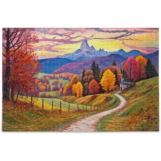  Mountain Scenery Wooden Puzzle 10000 Pieces Educational and  Fun, Suitable for Adults and Adults : Toys & Games