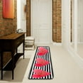thumbnail image 1 of Dreamtimes Best Mom Love Heart Hallway Runner Rug 2'x6' Kitchen Rug with Rubber Backing Black White Striped Non Slip Entryway Rug Runner Washable Soft Area Rug for Hallway Bedroom Kitchen Decor, 1 of 6