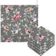 thumbnail image 1 of Dreamtimes Birds Bullfinch Baby Muslin Washcloths Face Towel, Winter Burp Cloths Cotton Wipes 5 PCS Infant Wash Cloth for Newborn Boys Girls 12x12 inches, 1 of 7