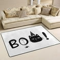thumbnail image 1 of Dreamtimes Black Cat Halloween Area Rug 72x48in Funny Boo Bat Non-Slip Floor Carpet Comfort Floor Mats Decor for Indoor Living Dining Room and Bedroom Area, 1 of 7