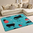 thumbnail image 1 of Dreamtimes Black Cats Pineapples Non-Slip Area Rug 36"x24", Kitten Cartoon Summer Floor Carpet Comfort Floor Mats Decor for Indoor Front Porch,Living Room, Bedroom,Kitchen, 1 of 7