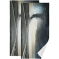 thumbnail image 1 of Dreamtimes Black Tornado 2 pcs Hand Towels Set, Soft Lightweight Highly Absorbent Towel for Bathroom Toilet Kitchen Beach 28.3x14.4in, 1 of 7