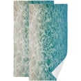 thumbnail image 1 of Dreamtimes Blue Pacific Ocean 2 pcs Hand Towels Set, Soft Lightweight Highly Absorbent Towel for Bathroom Toilet Kitchen Beach 28.3x14.4in, 1 of 7