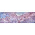 thumbnail image 1 of Dreamtimes Blue Purple Marble Texture Valance Curtains for Kitchen or Bathroom, 54x18in Valances Window Treatment Rod Pocket Drape Light Filtering Living Room Bedroom Decor, 1 of 6