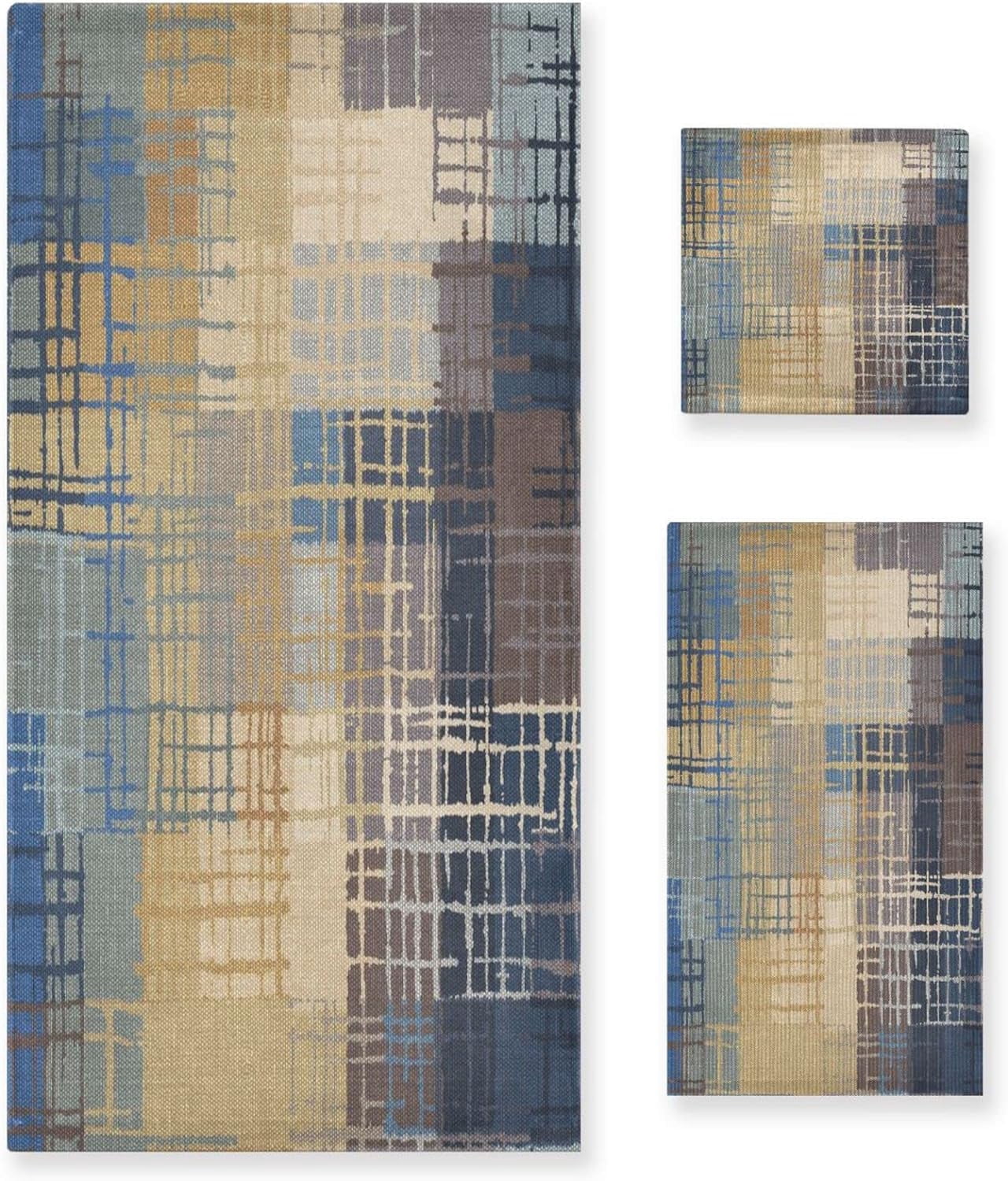 Dreamtimes Boho Style Towel Set of 3, Ultra Soft and Absorbent Bath Towels for Bathroom Sports ...