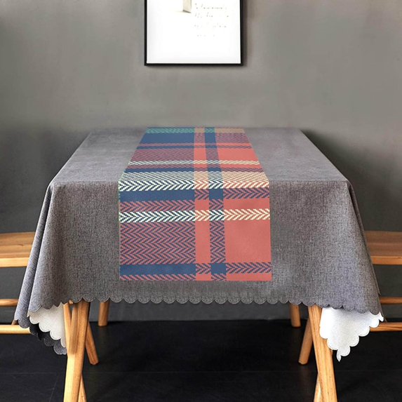Dreamtimes Buffalo Plaid Table Runner 14"x108", Kitchen Dining Table Cloth Runner Decoration for Indoor Outdoor Home Holiday Thanksgiving Christmas Party Decor