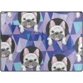 thumbnail image 1 of Dreamtimes Bulldog On Abstract Back Lightweight Carpet Mats, 5'3" x 4' Area Soft Rugs, Floor Mat Rug Home Decoration for Kids Room Living Room, 63"x 48", 1 of 6