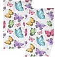thumbnail image 1 of Dreamtimes Butterfly Cotton Hand Towels Set of 2 Absorbent Bath Towel Decorative Fingertip Towels for Bathroom Gym Spa Hotel Beach Swimming Pool,16"x 28", 1 of 7