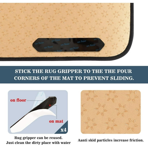 Dreamtimes Capybara in Water Area Rug 39x20 in, Stain Resistant Carpet Throw Rug with Elastic Cotton Interlayer for Kitchen Bathroom Living Room Bedroom