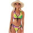 thumbnail image 1 of Dreamtimes Cartoon Baseball Two Piece Swimsuits Bathing Suit Triangle Bikini Set, XX-Large, 1 of 7