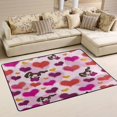 thumbnail image 1 of Dreamtimes Cartoon Girl Heart Pattern Non-Slip Area Rug 36"x24", Cute Valentine Floor Carpet Comfort Floor Mats Decor for Indoor Front Porch,Living Room, Bedroom,Kitchen, 1 of 5