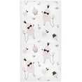 thumbnail image 1 of Dreamtimes Cartoon Princess Poodle Dogs Cake Pattern Soft Guest Large Home Decorative Hand Towels Multipurpose for Bathroom, Hotel, Gym and Spa (16 x 30 Inches,White Pink), 1 of 4