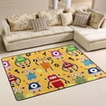 thumbnail image 1 of Dreamtimes Cartoon Robots Stars Area Rug, 36"x24" Seamless Pattern Non-Slip Washable Indoor Door Mat, Absorbent Floor Mat for Bedroom Kitchen Entryway Bathroom, 1 of 7