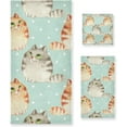 thumbnail image 1 of Dreamtimes Cat Bath Towel Set of 3, Absorbent Soft Bathroom Towel with Hand Towel & Washcloth for Hotel, Beach, Gym and Spa, 1 of 7