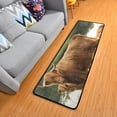 thumbnail image 1 of Dreamtimes Cattle Highland Cow Meadow Hallway Runner Rug 2'x6' Kitchen Rug with Rubber Backing Animal Non Slip Entryway Rug Runner Washable Soft Area Rug for Hallway Bedroom Kitchen Decor, 1 of 6