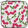 Dreamtimes Cherry Small Jewelry Box, Portable Leather Travel Jewelry