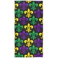 thumbnail image 1 of Dreamtimes Chic Fleur De Lis Pattern Mardi Gras Decor Soft Highly Absorbent Guest Large Home Hand Towels Multipurpose for Bathroom, Hotel, Gym and Spa (16 x 30 Inches), 1 of 4