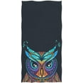 thumbnail image 1 of Dreamtimes Chic Floral Tribal Owl Tatoo Pattern Soft Absorbent Guest Hand Towels Multipurpose for Bathroom, Hotel, Gym and Kitchen (16" x 30",Black), 1 of 4