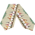 thumbnail image 1 of Dreamtimes Christmas Card with Gnomes Double Sided Polyester Table Runner 13 x 90 Inches Table Cloth Cover Placemats for Kitchen Dinner Wedding Party Decor, 1 of 6