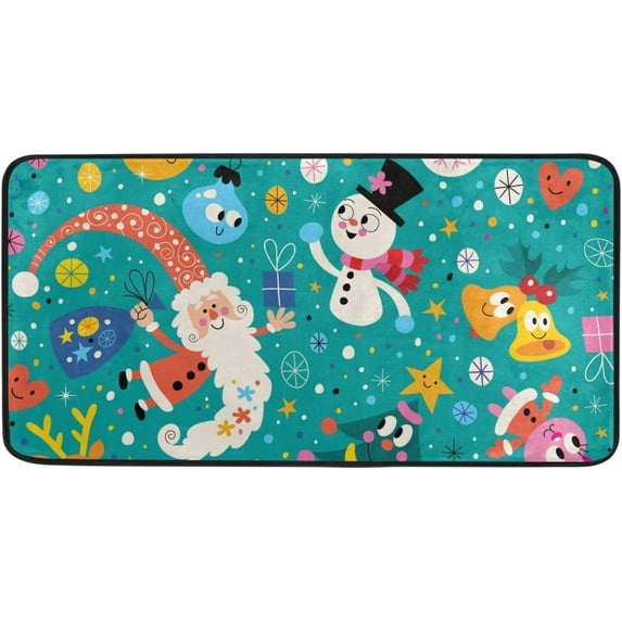 Dreamtimes Christmas Kitchen Rug, 39"x20" Anti Fatigue Kitchen Floor Mat, Non Slip Waterproof Long Standing Mat Throw Kitchen Runner Rug for Kitchen Washroom Bedroom