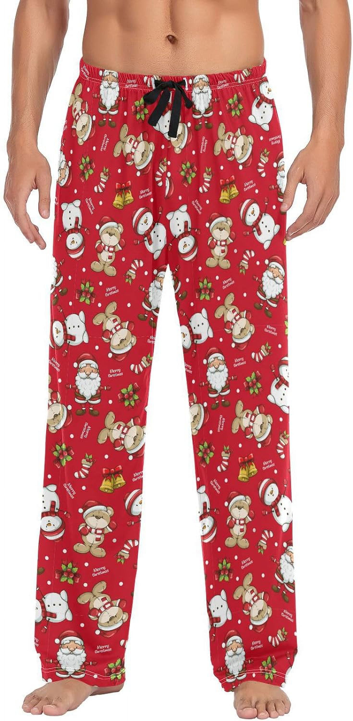 Dreamtimes Christmas Men's Pajama Lounge Pants with Drawstring Pockets