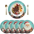 thumbnail image 1 of Dreamtimes Christmas Santa Claus Placemats Set of 6 Non-Slip Heat Resistant Dining Table Place Mats Washable Kitchen PVC Weave Table Mats, 1 of 6