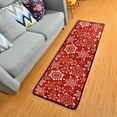thumbnail image 1 of Dreamtimes Christmas Snowflakes Hallway Runner Rug 2'x6' Kitchen Rug with Rubber Backing Red Non Slip Entryway Rug Runner Washable Soft Area Rug for Hallway Bedroom Kitchen Decor, 1 of 6