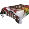 thumbnail image 1 of Dreamtimes Christmas Snowman Tablecloth, Waterproof Washable Polyester Square Table Cover, Durable Tablecloth for Kitchen Dining Table Party Decor,60"X 60", 1 of 7