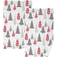 thumbnail image 1 of Dreamtimes Christmas Tree Cotton Hand Towel Set of 2, Highly Absorbent Soft Fingertip Towels for Bathroom Kitchen Hotel Gym Spa, 16 x 28 Inch, 1 of 7