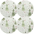 thumbnail image 1 of Dreamtimes Christmas Tree Placemats Set of 4 Non-Slip Heat Resistant Dining Table Place Mats Washable Kitchen PVC Weave Table Mats, 1 of 6