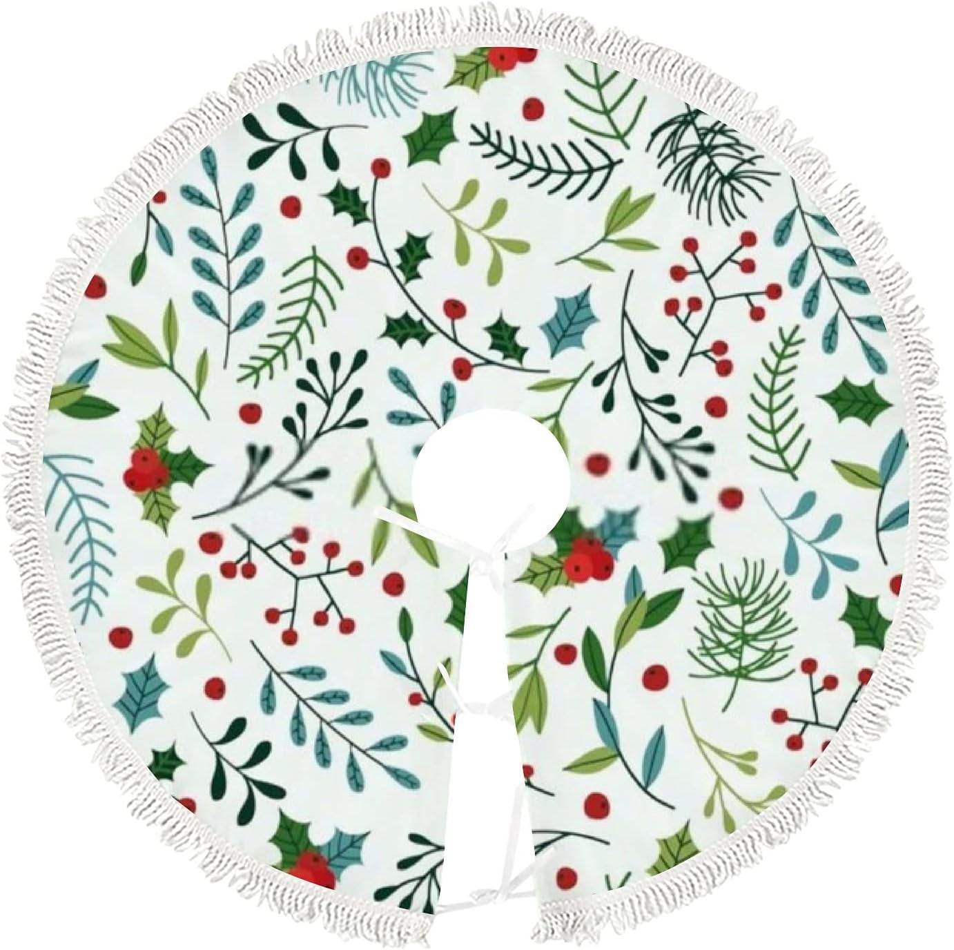 Dreamtimes Christmas Tree Skirt,30 in Christmas Blue and Green Spruce