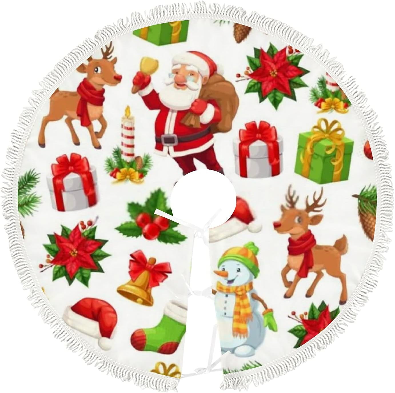 Dreamtimes Christmas Tree Skirt,30 in Christmas Santa Claus Tree and