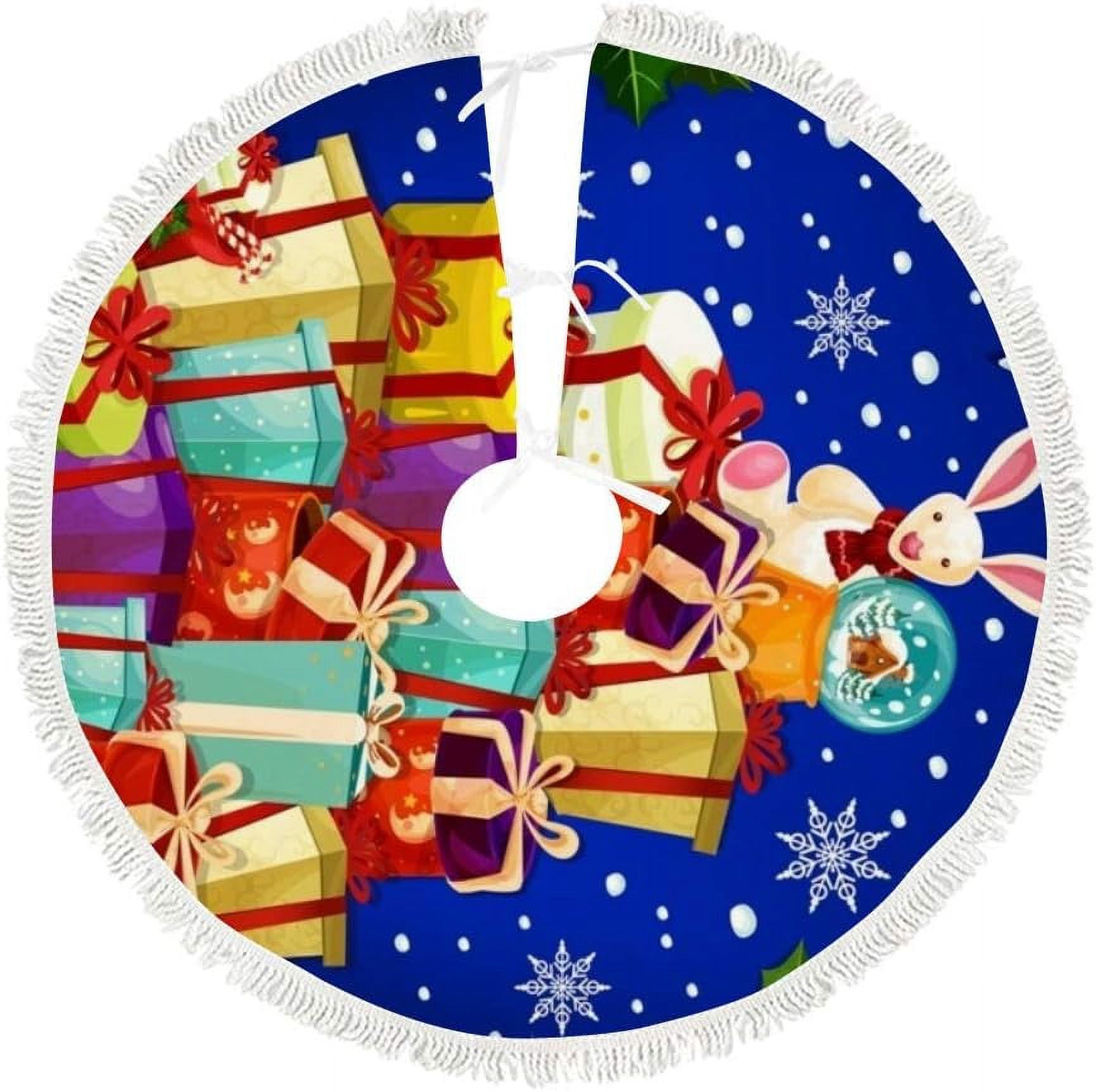 Dreamtimes Christmas Tree Skirt,30 in Christmas Tree Mat for Christmas