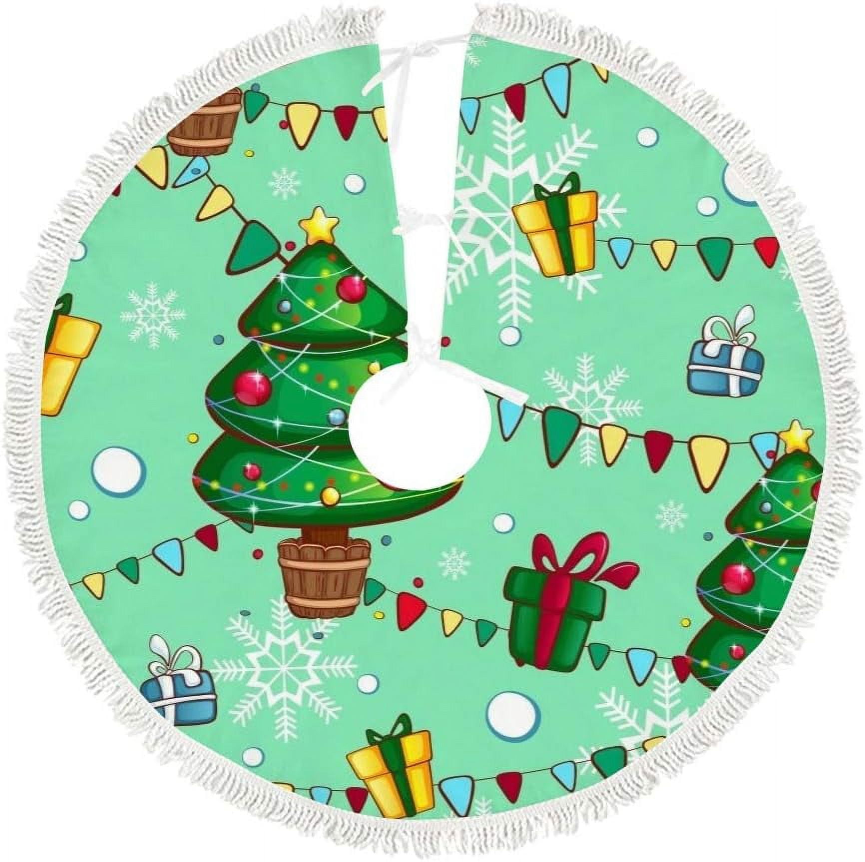 Dreamtimes Christmas Tree Skirt,48 in Christmas Decorated Tree