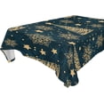 thumbnail image 1 of Dreamtimes Christmas Tree Tablecloth, Waterproof Washable Polyester Square Table Cover, Durable Tablecloth for Kitchen Dining Table Party Decor,54"X 54", 1 of 7