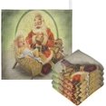 thumbnail image 1 of Dreamtimes Christmas Vintage Santa Claus Baby Muslin Washcloths Face Towel, 3 PCS Baby Burp Cloths Cotton Wipes Infant Wash Cloth for Newborn Boys Girls 12x12 inches, 1 of 7