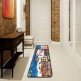 thumbnail image 1 of Dreamtimes Christmas Winter Snowman Hallway Runner Rug 2'x6' Kitchen Rug with Rubber Backing Snow-Covered Streets Non Slip Entryway Rug Runner Washable Soft Area Rug for Hallway Bedroom Kitchen Decor, 1 of 6