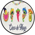thumbnail image 1 of Dreamtimes Cinco De Mayo May 5 Federal Round Area Rug 3Ft Small Round Area Rug Soft Bedroom Entryway Foyer Throw Mat Washable Non-Shedding Non-Slip Sofa Nursery Carpet, 1 of 5