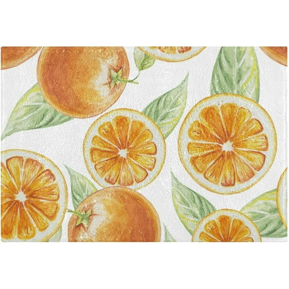 Dreamtimes Citrus Orange Fruit Anti-Slip Ultra Absorbent Durable Bath Rug with Rubber Backing,17.3"x13.4"