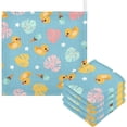 thumbnail image 1 of Dreamtimes Colored Palm Leaf Ducks Baby Muslin Washcloths Face Towel, 3 PCS Ice Cream Burp Cloths Cotton Wipes Infant Wash Cloth for Newborn Boys Girls 12x12 inches, 1 of 7