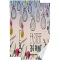 thumbnail image 1 of Dreamtimes Colorful Easter Egg Hunt Hand Towels 2 PCS, Flowers Kitchen Towel Ultra Soft and Highly Absorbent,Decorative Fingertip Face Towel for Bathroom Hotel, 28.3"x14.4", 1 of 6