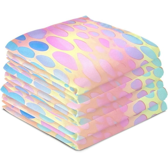 Dreamtimes Colorful Leopard Kitchen Towels 18x28inch Ultra Soft Absorbent Quick Drying Kitchen Dish Towels Washable Cleaning Cloths Hand Towels Tea and Bar Towels, 6 Pack