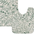 thumbnail image 1 of Dreamtimes Coniferous Branches Bathroom Rug Set 2PCS Ultra Soft Bath Rugs, Non Slip Absorbent Shaggy Bath Mat Set with U-Shaped Toilet Mat (17.3"x13.4"& 23.6"x15.7"), 1 of 6