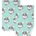 thumbnail image 1 of Dreamtimes Cute Dogs Cotton Towels Set 2 Pcs Absorbent Hand Towel Face Towels Kitchen Towels Bath Towels for Bathroom Laundry Room Kitchen 16 x 28 Inches, 1 of 7